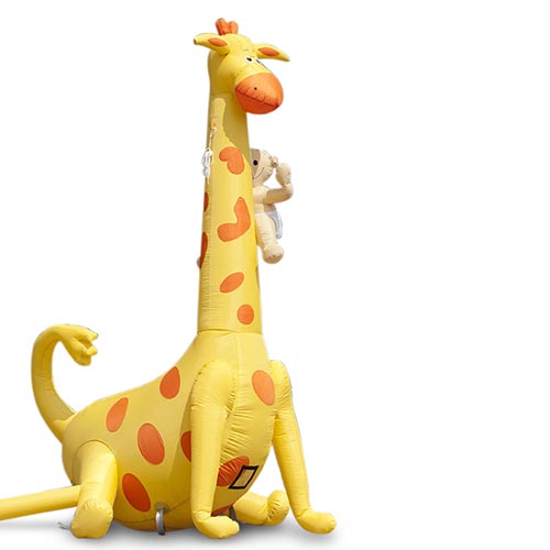 Opblaasbare Giraffe met baby (3,5 - Party-Rent Almere